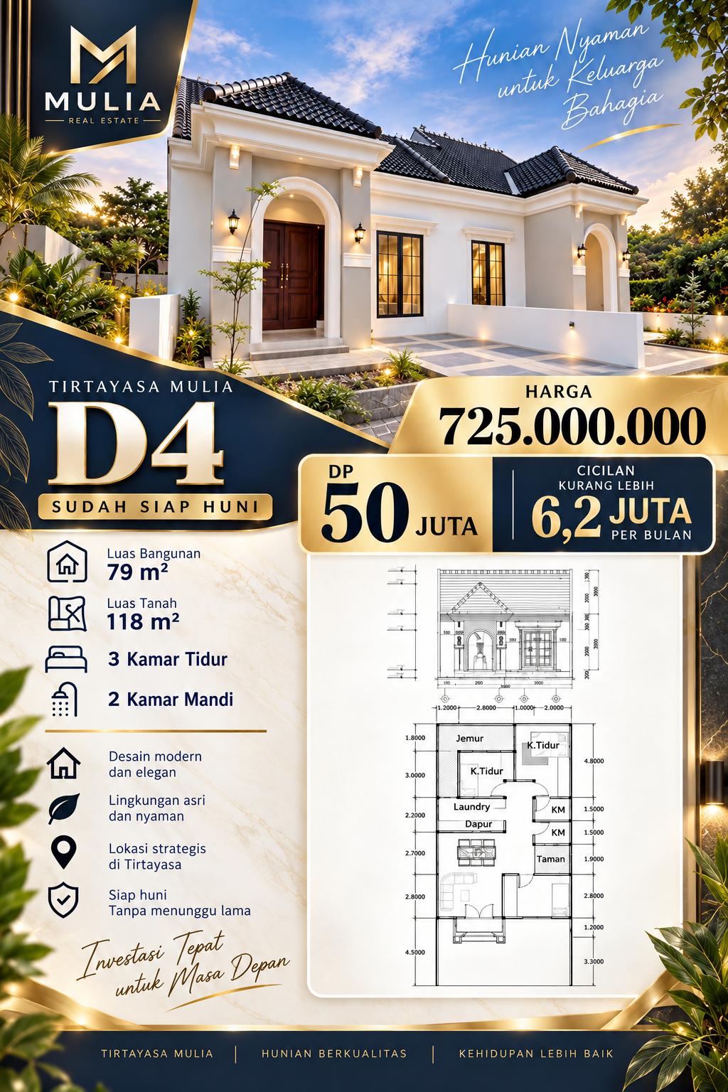 Foto Tirtayasa Mulia Tipe D4 – Rumah Siap Huni